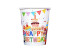 Disposable Paper Plates and Cups (Set of 12 Each) Cupcake Themed Birthday Party Tableware